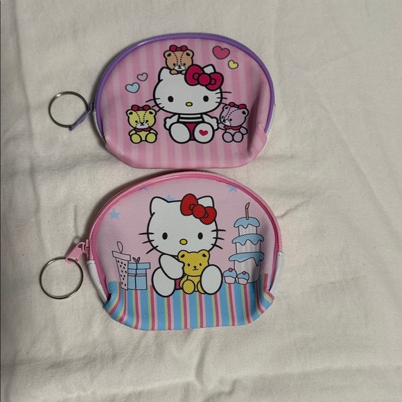Hello Kitty New 2 Pk Coin Pouch Set and Hair Barrett’s! FREE Blind Box Figureine - Picture 3 of 4